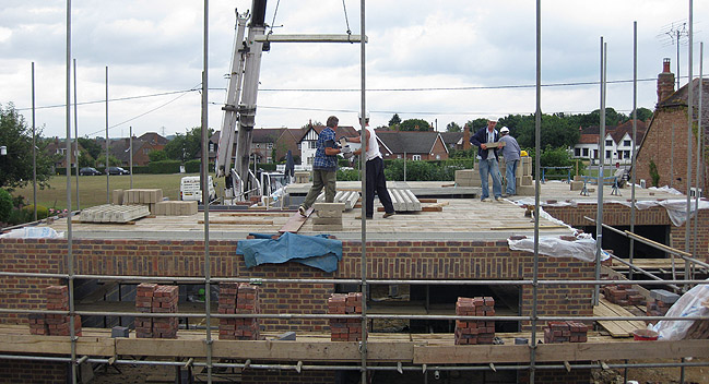 First floor block and beam floor construction