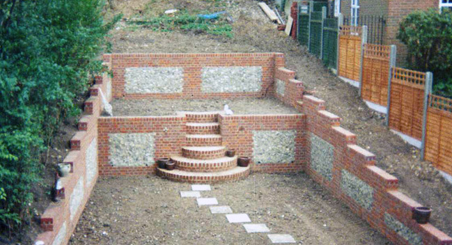 Brickwork and retaining wall construction